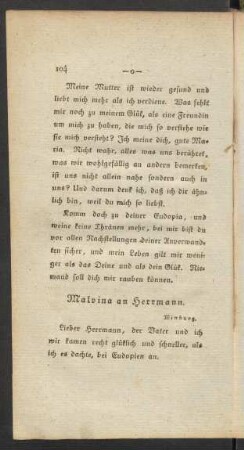 Malvina an Herrmann