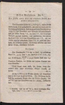 Erstes Verfahren. Fig. 6. Die Fläche eines über sich erhöhten Kugel-Gewölbes auszumessen