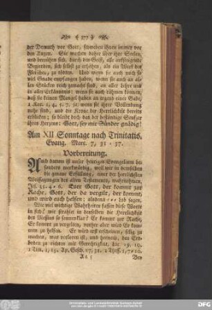 Am XII Sonntage nach Trinitatis. Evang. Marc. 7, 31 - 37.