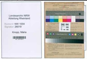 Entnazifizierung Maria Knopp , geb. 02.10.1889 (Angestellte)