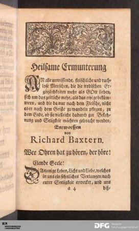 Heilsame Ermunterung