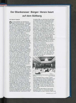 Der Blankener Bürger-Verein feiert auf dem Süllber
