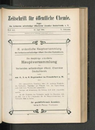 Heft XII. 30. Juni 1904.
