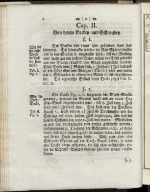 Cap. II. Von denen Docken und Schrauben.