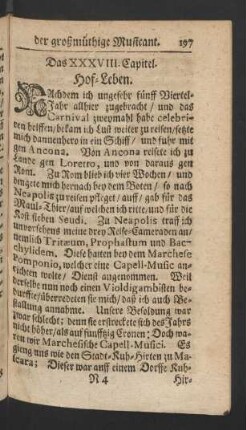 Das XXXVIII. Capitel. Hof-Leben.