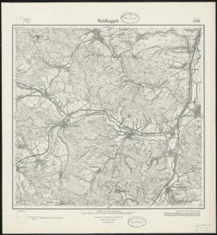 Meßtischblatt 2798 : Waldkappel, 1927 : Waldkappel. - Hrsg. 1909, Nachtr. 1927. - 1:25000. - [Berlin]: Reichsamt für Landesaufnahme, 1927. - 1 Kt.
