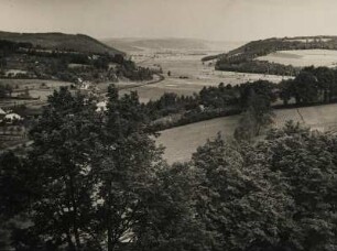 Deutschland. Bayern. Oberfranken. Kronach. Blick von der Festung Rosenberg in das Tal der Rodach, einem Nebenfluss des Mains
