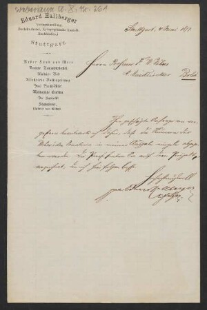 Brief an Friedrich Wilhelm Jähns : 04.06.1877