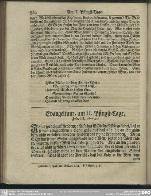 Evangelium, am II. Pfingst-Tage, Joh. III, 16-21