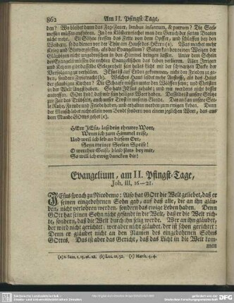 Evangelium, am II. Pfingst-Tage, Joh. III, 16-21