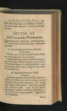 Sectio VI. De Variatione Personarum.