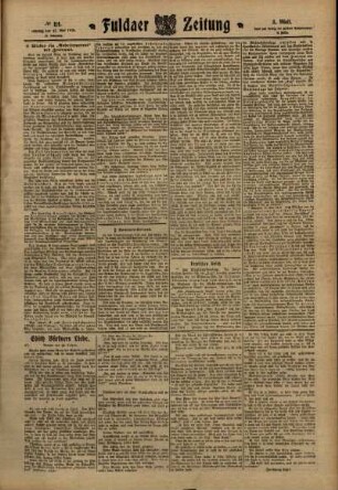 Dritte Ausgabe vom Samstag, den 21. Mai 1910.