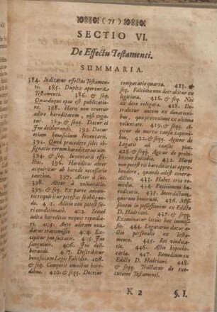 Sectio VI. De Effectu Testamenti.