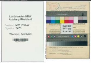 Entnazifizierung Bernhard Wiemers , geb. 18.01.1899 (Polizeibeamter)
