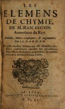 Les Élémens de Chymie