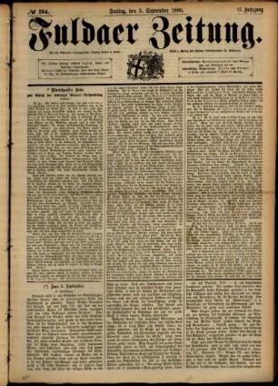 Ausgabe vom Freitag, den 05. September 1890.