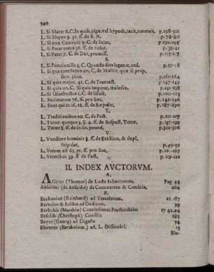 II. Index Auctorum.