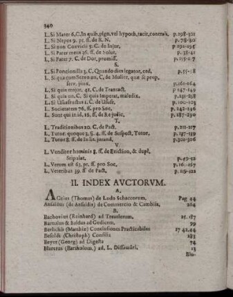 II. Index Auctorum.