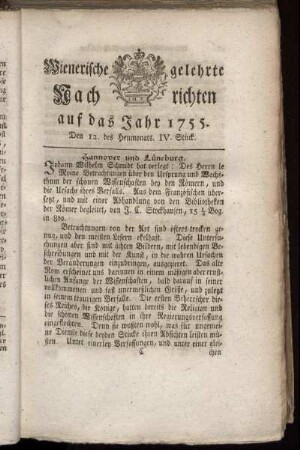 Den 12. des Heumonats. IV. Stück.