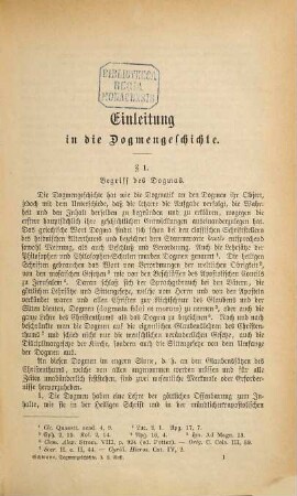 Dogmengeschichte, 1