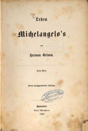 Leben Michelangelo's, 1