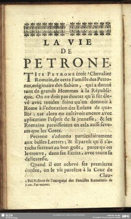 La Vie De Petrone