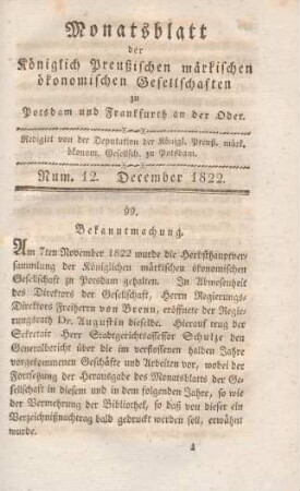 Num. 12. December 1822.