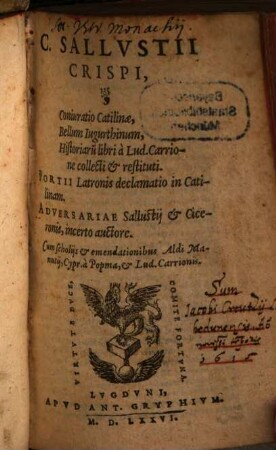 Coniuratio Catilinae ...