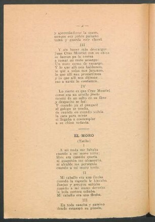 El moro : (Estilo)