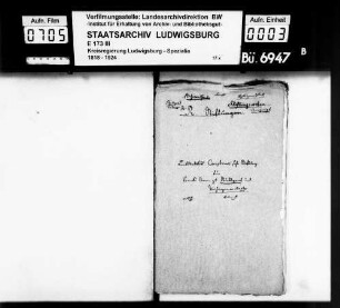 Stiftungssachen: Allg. Verwaltung und Organisation, mehrere Oberämter betreffend