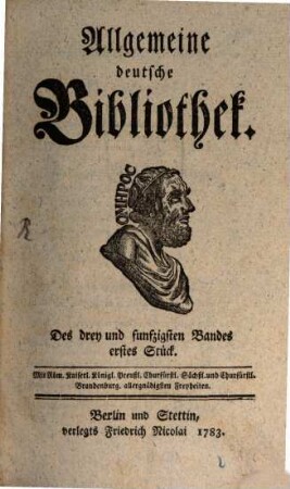 Allgemeine deutsche Bibliothek. 53. 1783