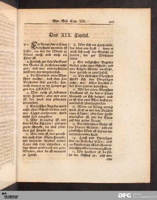 Das XIX. Capitel.