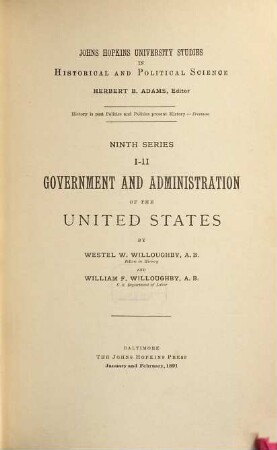 Government and administration of the United States