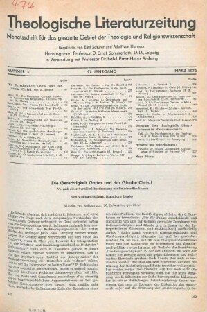 161-174 Die Gerechtigkeit Gottes und der Glaube Christi