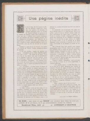 Una página inédita