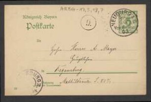 Brief von Wilhelm Gugler an Anton Mayer