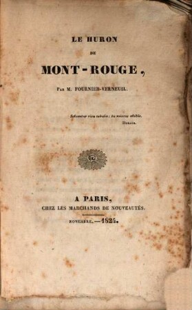 Le huron de Mont-Rouge