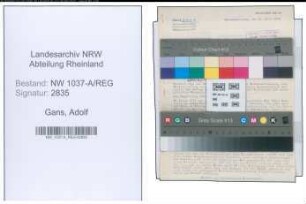 Entnazifizierung Adolf Gans , geb. 00.00.0000 ()