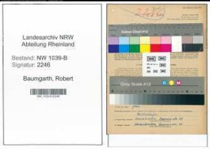 Entnazifizierung Robert Baumgarth , geb. 08.12.1909 (Lehrer)
