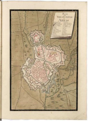 Plan de la Ville et Citadelle D' Arras