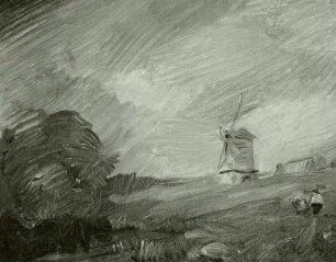 Landschaft mit Windmühle