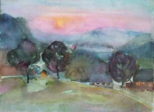 Dorf am Abend