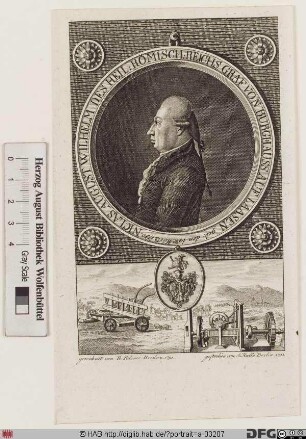 Bildnis Nicolaus August Wilhelm von (Reichsgraf) Burghauss (Burckhaus)