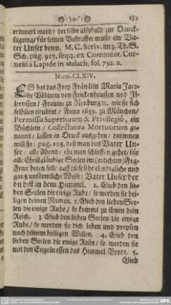 Num. CLXIV.