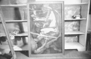 Kreuztragung : Kreuztragung. Ölgemälde (wohl 1947/1958; M. E. Nicola)
