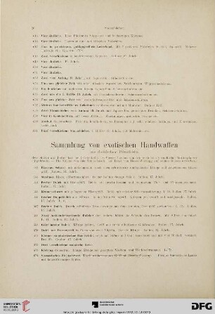 Sammlung von exotischen Handwaffen (Nr. 662-685)