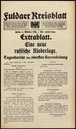 Ausgabe vom Mittwoch, den 04. Oktober 1916.