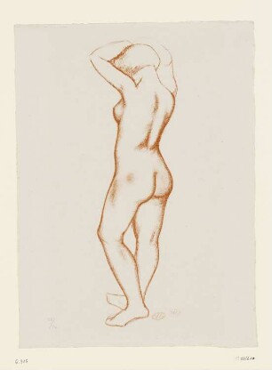 Weiblicher Rückenakt, aus: "Ovid, Kunst des Liebens, Lausanne 1935", S. 85