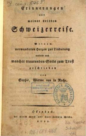 Erinnerungen aus meiner dritten Schweizerreise