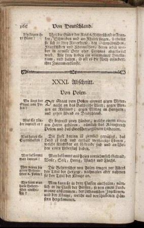 XXXI. Abschnitt. Von Polen. - XLVII. Abschnitt. Fortsetzung von Spanien. Alt-Castilien, Neu-Castilien und die Spanischen Inseln.